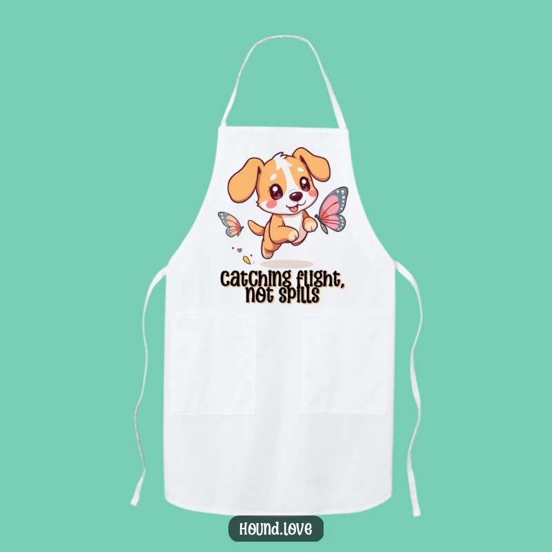 Funny Hound Butterfly Kitchen Apron: Cook with Laughter and Whimsical Flair