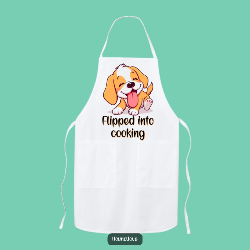 Funny Tumbling Hound Apron: Cook with Giggles, a Hilarious Dog Kitchen Gift