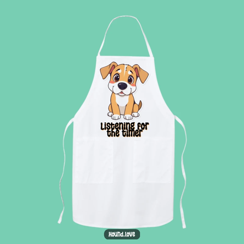 Funny Listening Hound Apron: Humorous Kitchen Wear for Attentive Cooks