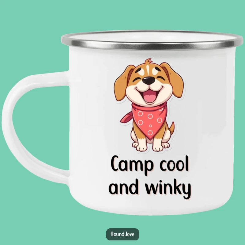 Funny Delighted Hound Camping Mug: Durable Style, Outdoor Gift