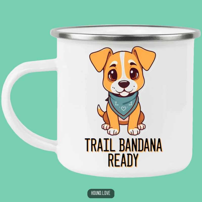 Funny Hound Bandana Camping Mug: Adventure Fuel with a Wagging Tail