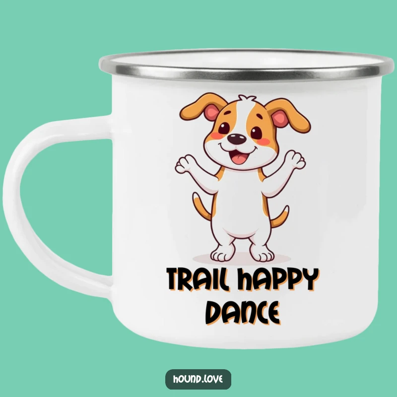 Funny Hound Dance Camping Mug - Adventure Fuelled by Joyful Canine Energy