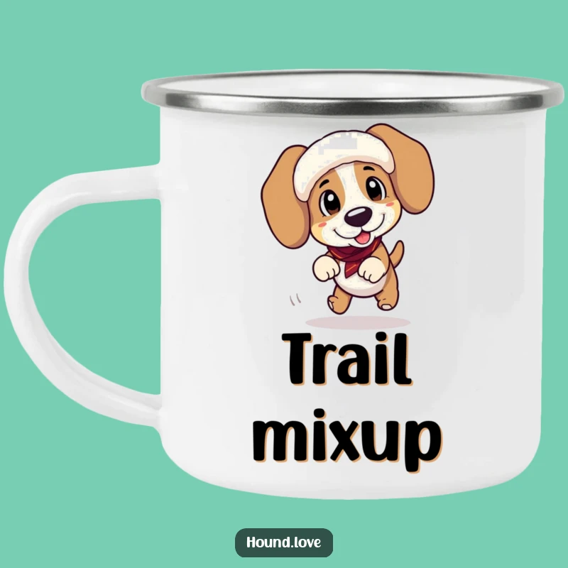 Funny Hound Tripping Camping Mug - Rugged Humor for Outdoor Adventures