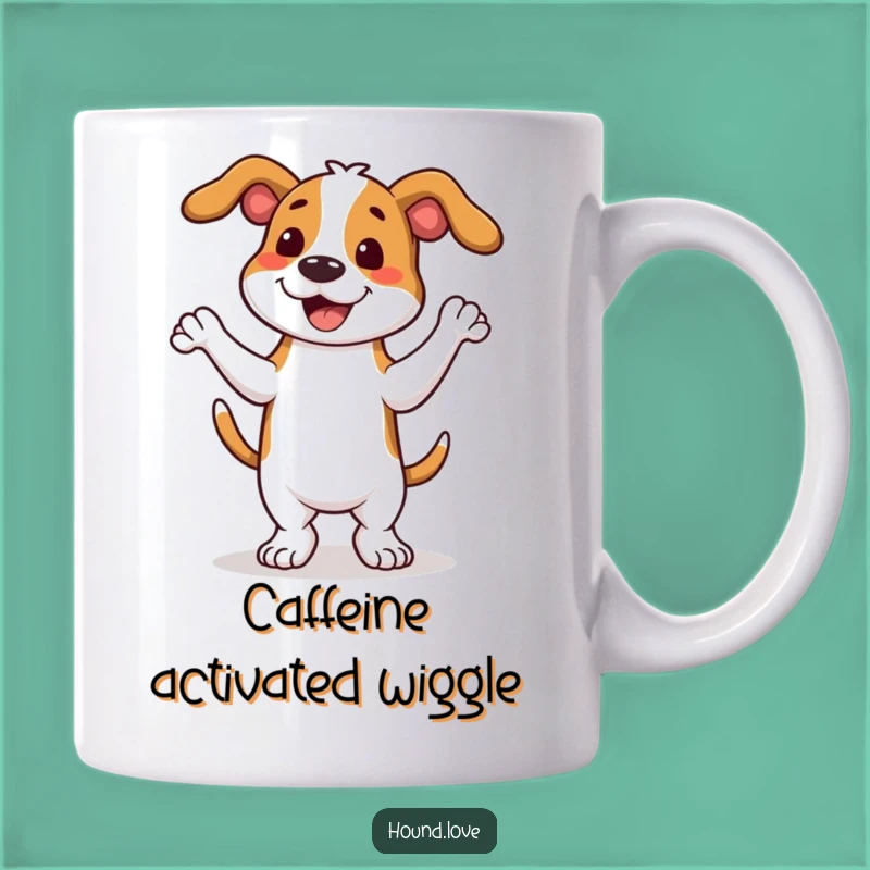 Funny Hound Dance Mug - Joyful & Wiggly Character Gift for Dog Lovers