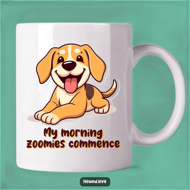 Funny Sliding Hound Mug: A Happy Dog's Smooth Ride, Perfect Funny Gift