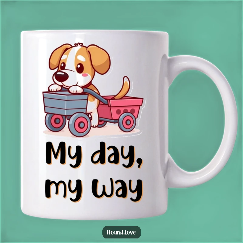 Funny Determined Hound Mug - Hilarious Gift for Loyal Friends!