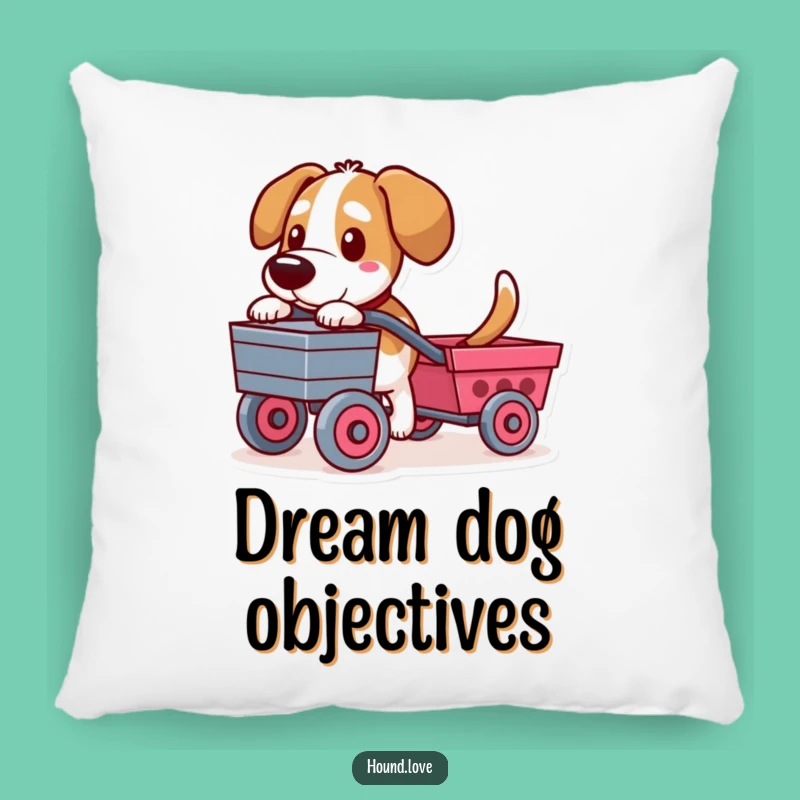 Funny Determined Hound Pillow - Comfy Comfort for Loyal Fans!
