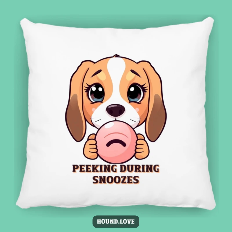 Funny Curious Hound Pillow - Cozy & Comical Decor for a Charming Home