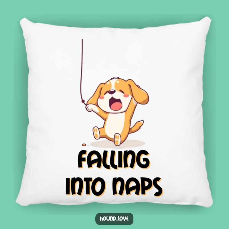 Funny Falling Hound Pillow - Cozy & Comical Decor for a Laughing Home
