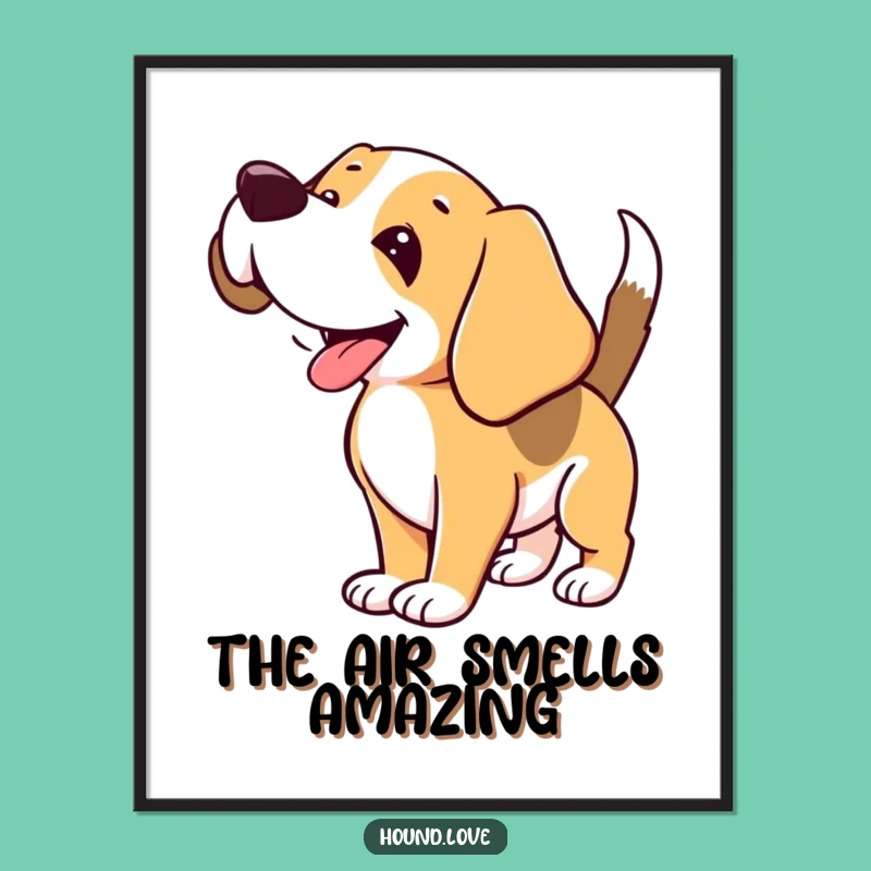 Funny Hound Digital Art: Instant Whimsical Canine Decor
