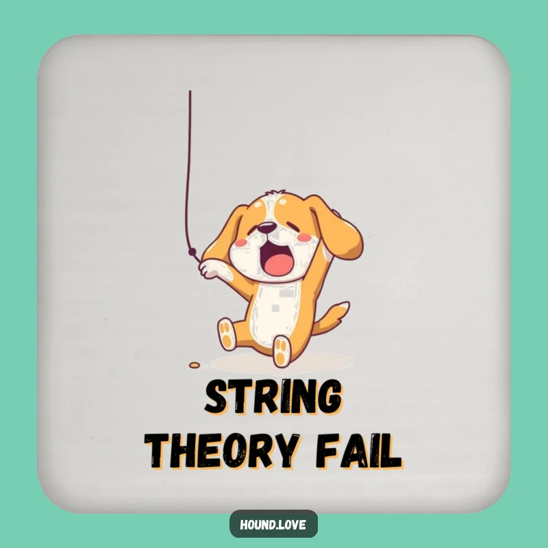 Funny Falling Hound Drink Coaster - Protect Surfaces with Comical Charm