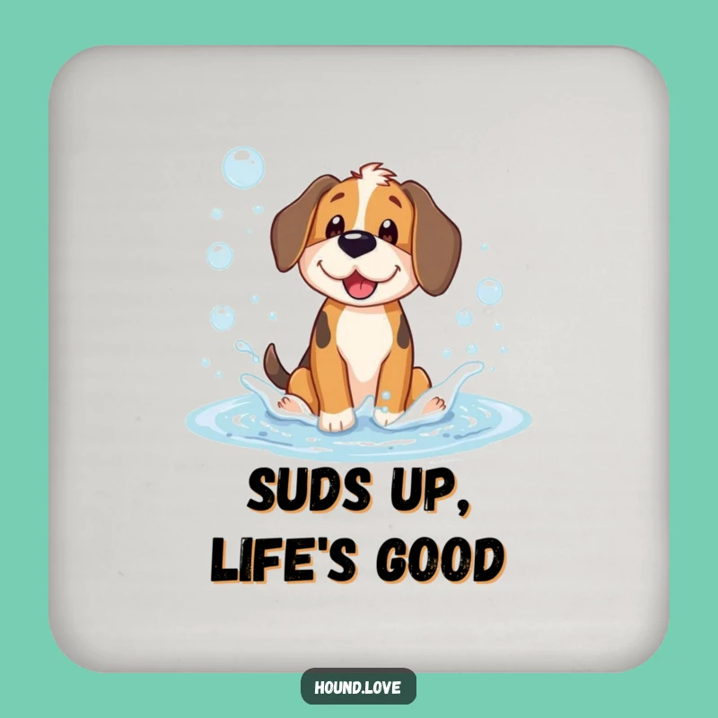 Funny Hound Bubble Coaster: Protect Surfaces with Hilarious Canine Charm