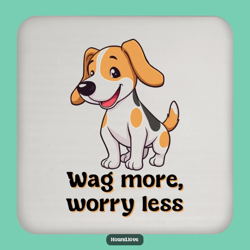 Funny Hound Dog Coaster: Protect Surfaces with Wags, a Hilarious Dog Gift