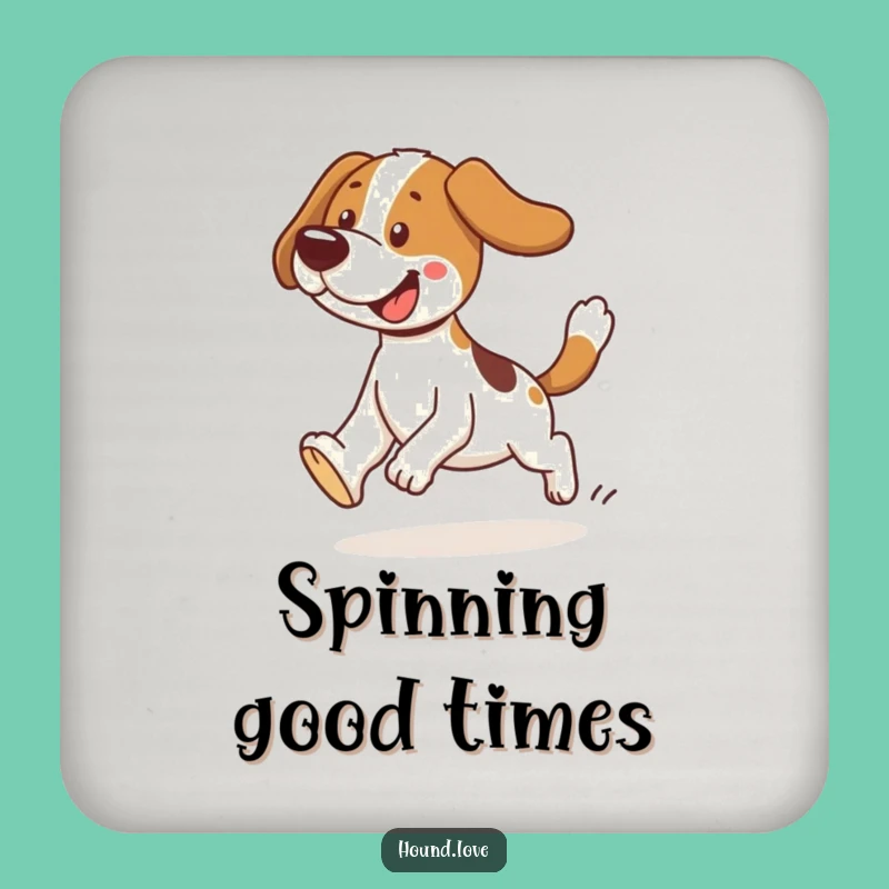 Funny Tripping Hound Coaster: Protect Surfaces with Laughs, a Hilarious Dog Gift