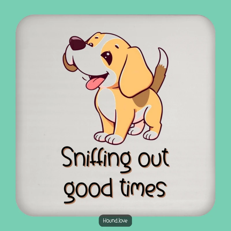Funny Hound Coaster Set: Protect Surfaces with Canine Humor
