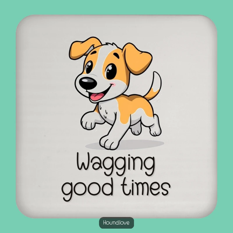 Funny Hound Trot Coaster: Protect Surfaces with Comical Canine Charm