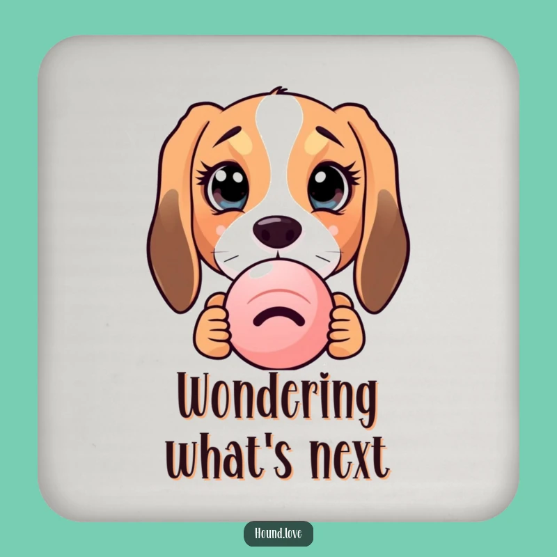 Funny Curious Hound Drink Coaster - Protect Surfaces with Adorable Charm