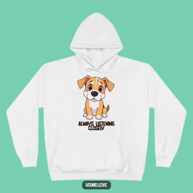 Funny Attentive Hound Hoodie: Cozy and Comedic Canine Comfort