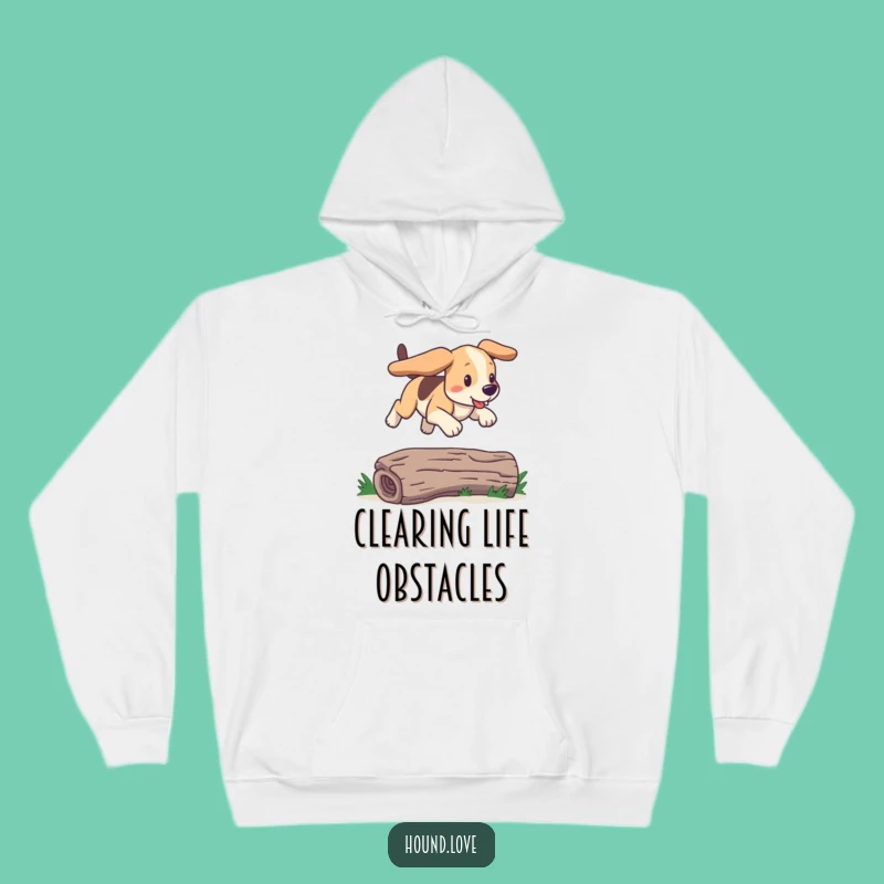 Funny Bounding Hound Hoodie: Cozy Up with Adventure, a Hilarious Dog Gift