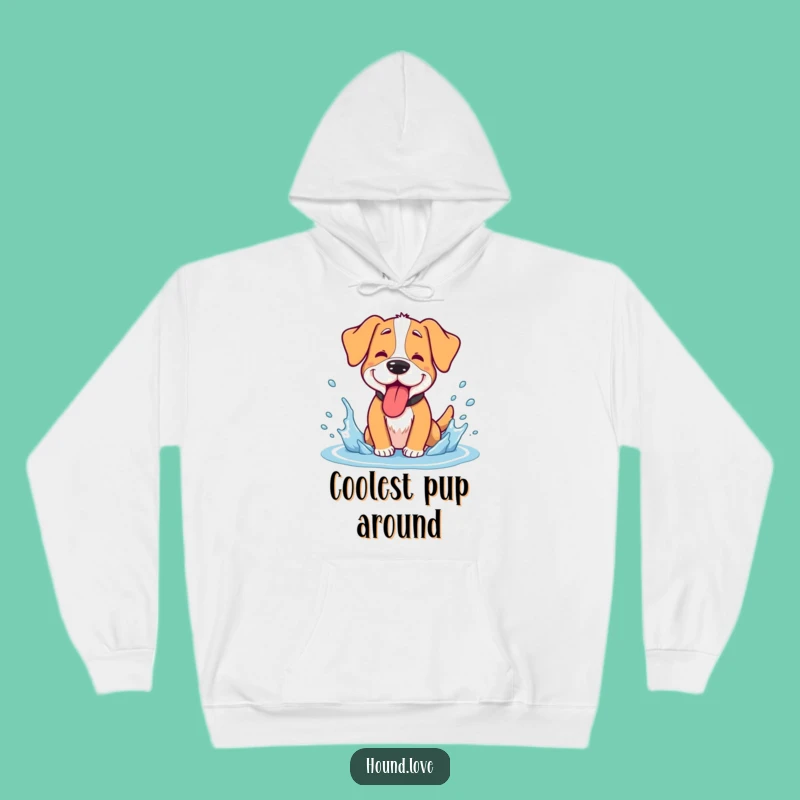 Funny Hound Splash Hoodie: Goofy Dog Joy - Warm Gift