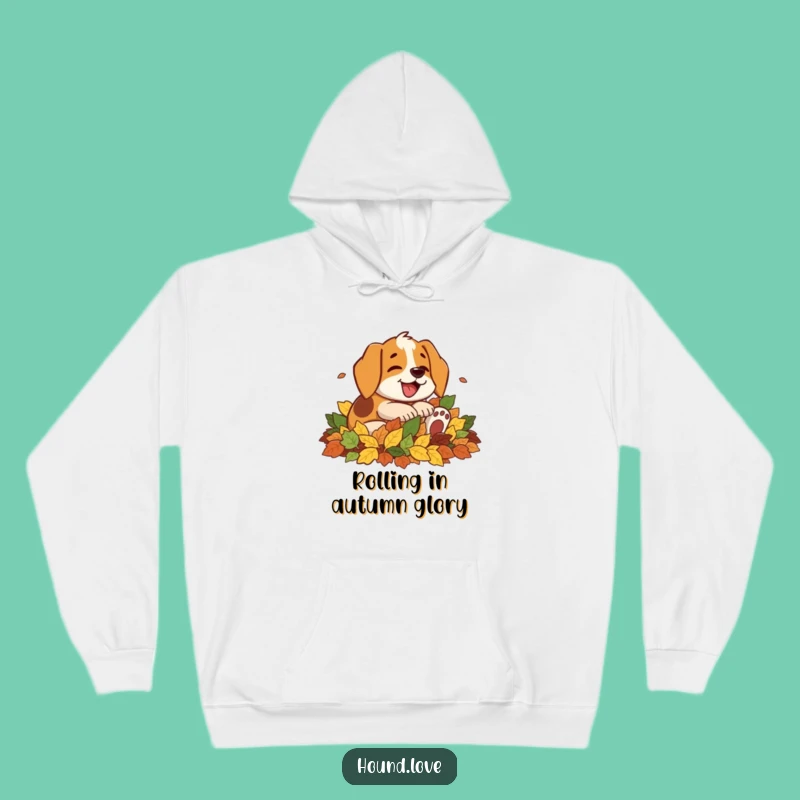 Cozy Funny Hound Leaf Pile Hoodie: Your Warmest and Most Hilarious Autumn Gift