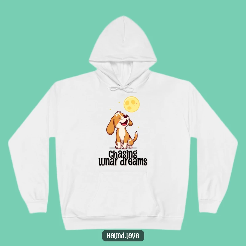 Funny Baying Hound Hoodie: Cozy Nocturnal Comfort for Canine Comedy Fans