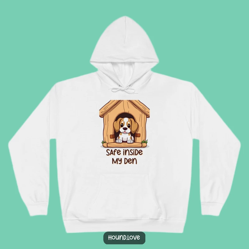Funny Hound Hoodie: Cozy Peek Design, Ideal Funny Gift for Comfort