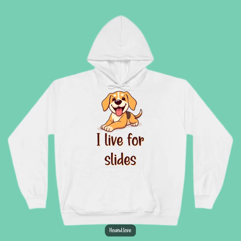 Funny Sliding Hound Hoodie: Cozy Canine Comedy, Your New Favorite Funny Gift