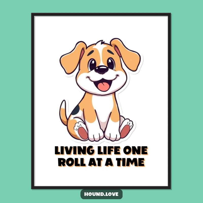 Funny Free Printable Dog Wall Art: Joyful Wriggling Hound Art for a Happy Home!