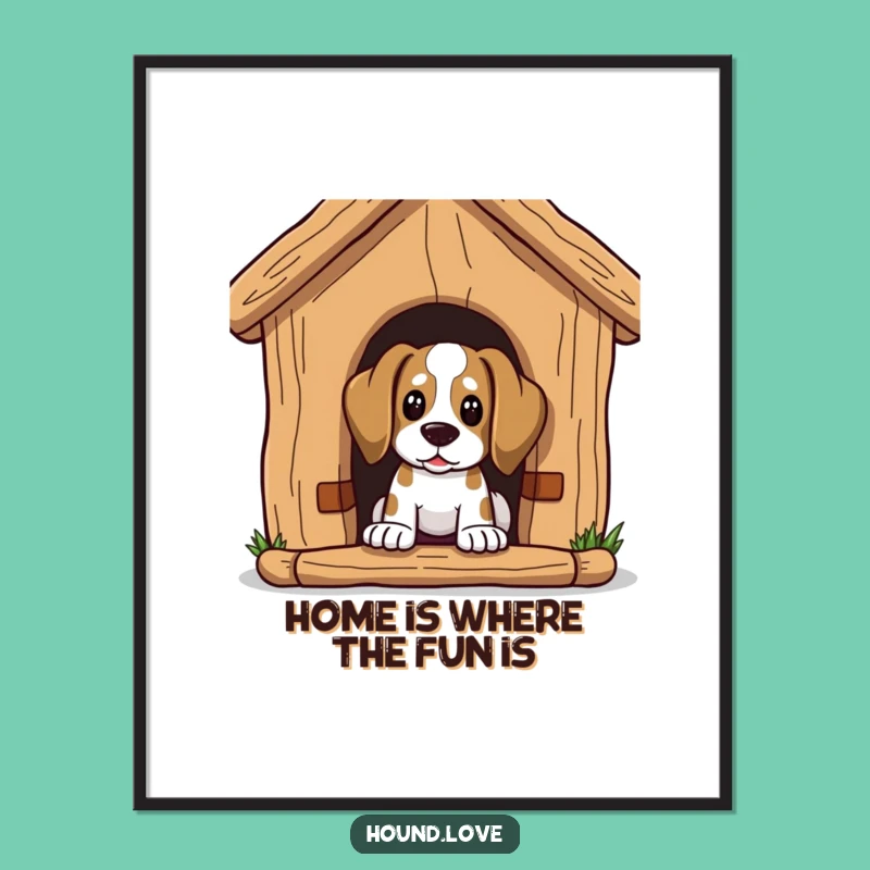 Funny Free Printable Hound Art: Curious Dweller Downloadable Poster Gift