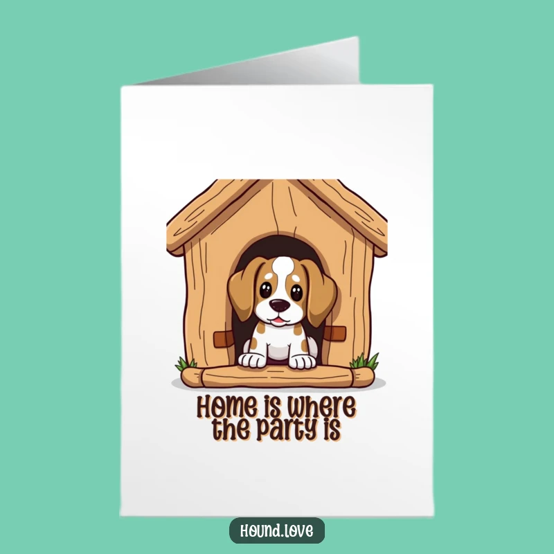 Free Printable Hound Birthday Card: Cozy Den Downloadable Gift