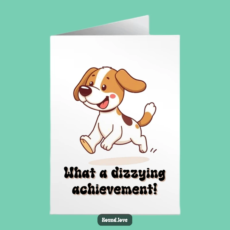 Happy Trip Congrats Card Free Printable: Silly Hound Downloadable Message