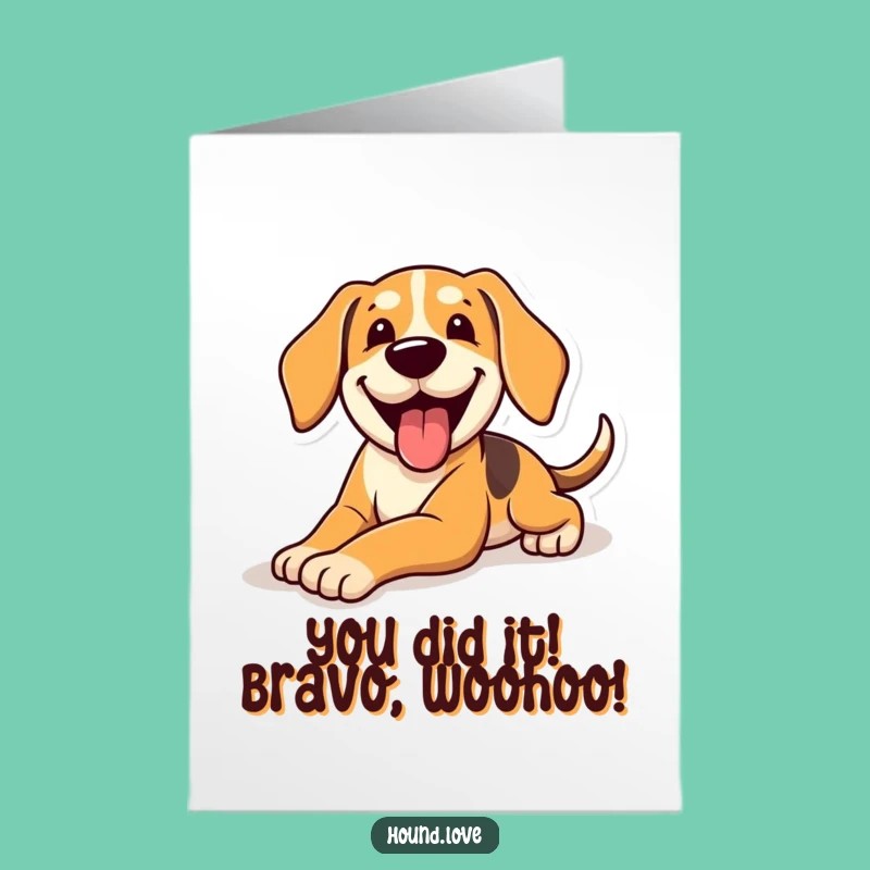 Free Printable Congrats Card: Hilarious Sliding Hound, Amazing DIY Downloadable Gift