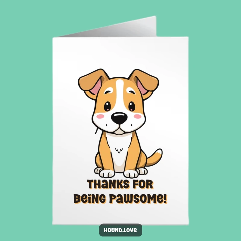 Free Printable Dog Thank You Card: Grateful Hound Ears for Your Kindness!