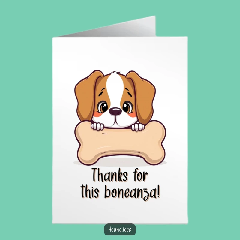 Free Printable Thank You Card: Hound Bone Curiosity Gratitude Downloadable