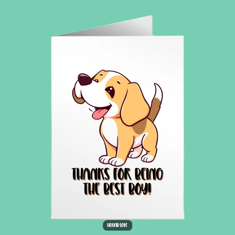 Free Printable Thank You Card: Joyful Hound's Happy Sniff for Your Kindness
