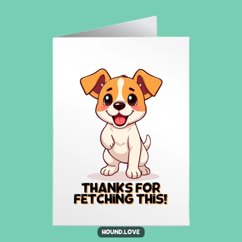 Free Printable Thank You Card: Goofy Hound Dog Expressing Gratitude!