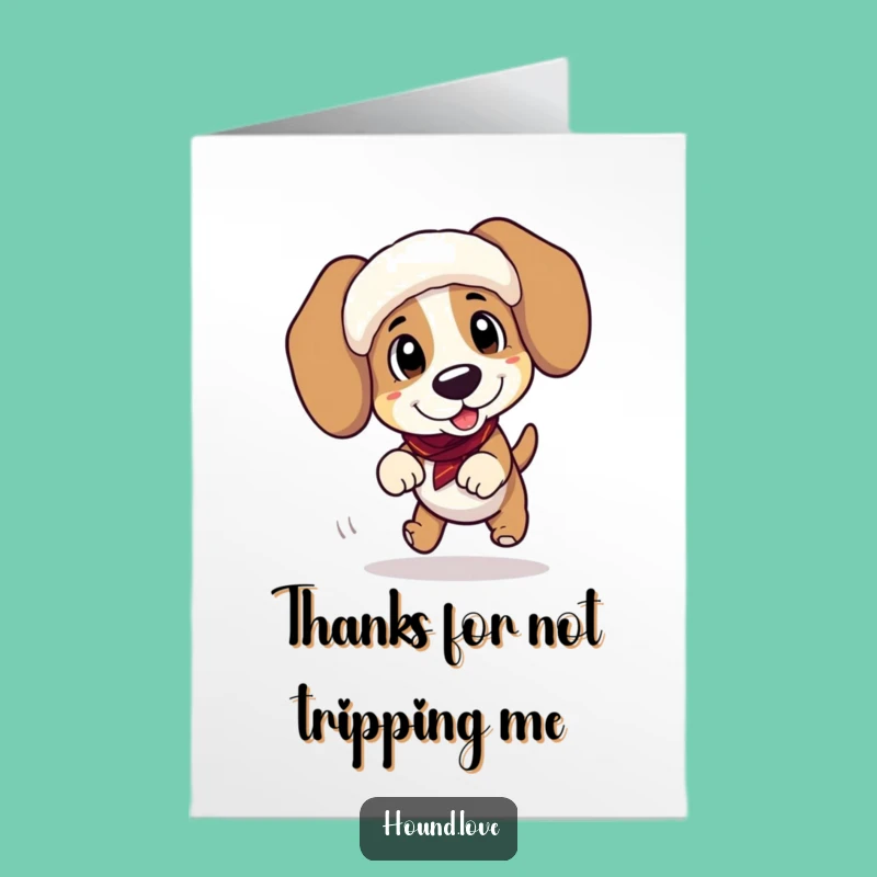 Free Printable Thank You Card: Clumsy Hound Dog's Gratitude - Printable Download Gift