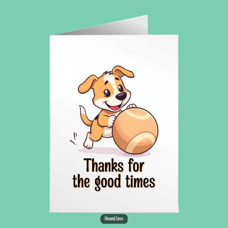 Free Printable Thank You Hound Card: Grateful Pup Downloadable Gift