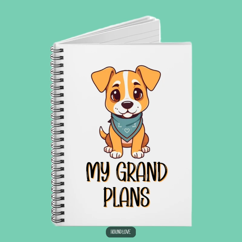 Funny Hound Bandana Notebook: Jot Down Ideas with Canine Flair