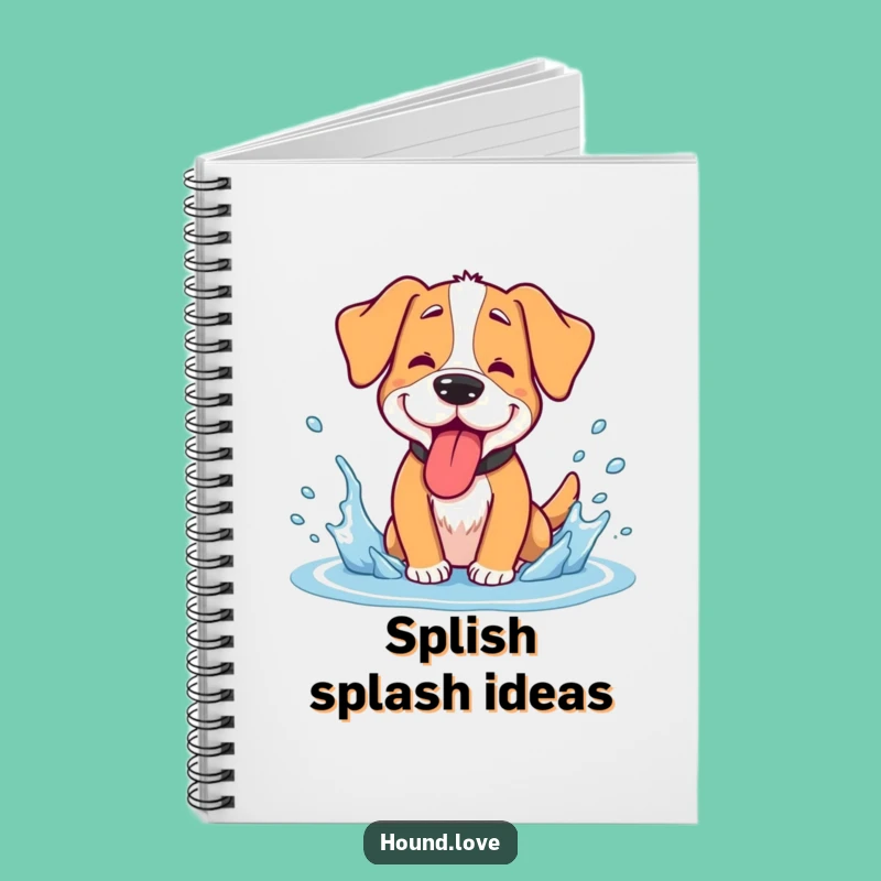 Funny Hound Splash Notebook: Goofy Dog Journal - Idea Gift