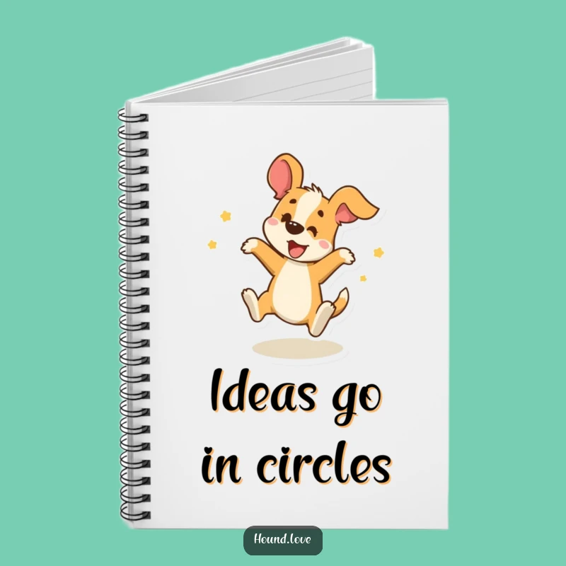 Funny Spinning Hound Notebook - Hilarious Journal for Delightful Ideas and Doodles