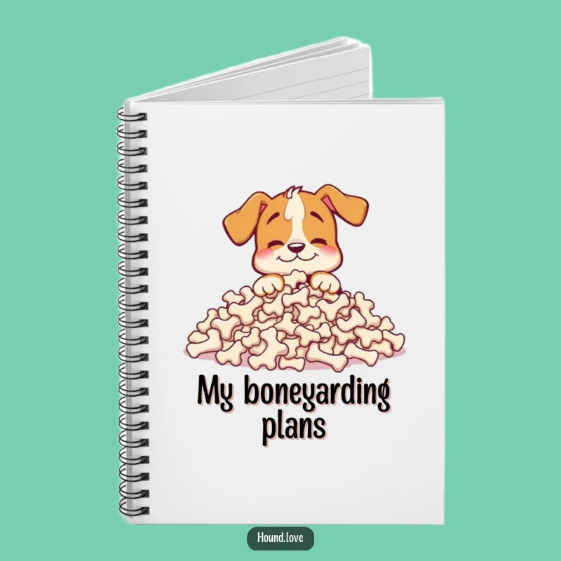 Funny Happy Hound Notebook: Journal Bone Dreams, Creative Gift