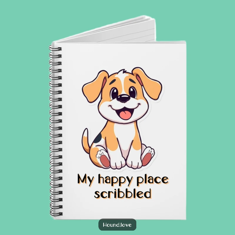 Funny Hound Wriggle Notebook, Happy Journal, Playful Ideas Gift