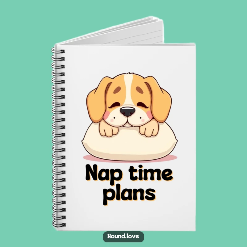 Funny Hound Pillow Notebook: Contented Dog Journal - Writer's Gift