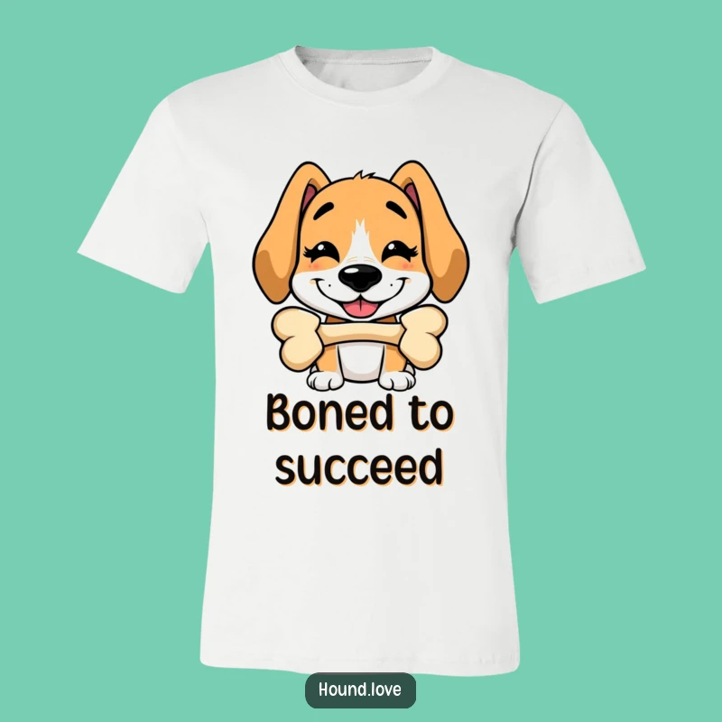 Funny Hound Bone Balance T-Shirt: Goofy Pup Fun, Great Gift for Humor Lovers