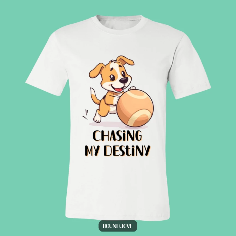 Funny Hound T-Shirt: Playful Chase Design, Perfect Funny Gift for Dog Owners