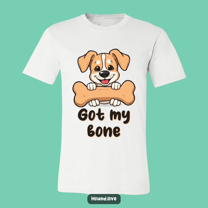 Funny Mischievous Hound T-Shirt: Bone Appetite Humor, Awesome Funny Gift