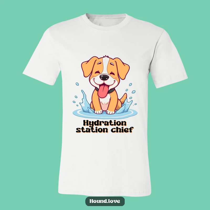 Funny Hound Splash T-Shirt: Goofy Dog Summer Fun - Cool Gift