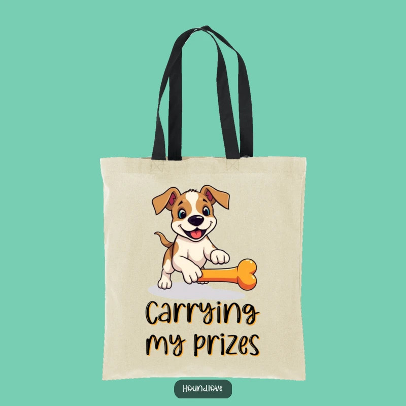 Funny Hound Fetch Tote Bag: Playful Pounce - Adventure Gift
